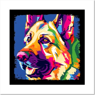 German Shepherd Dog Pop Art - Dog Lover Gifts Posters and Art